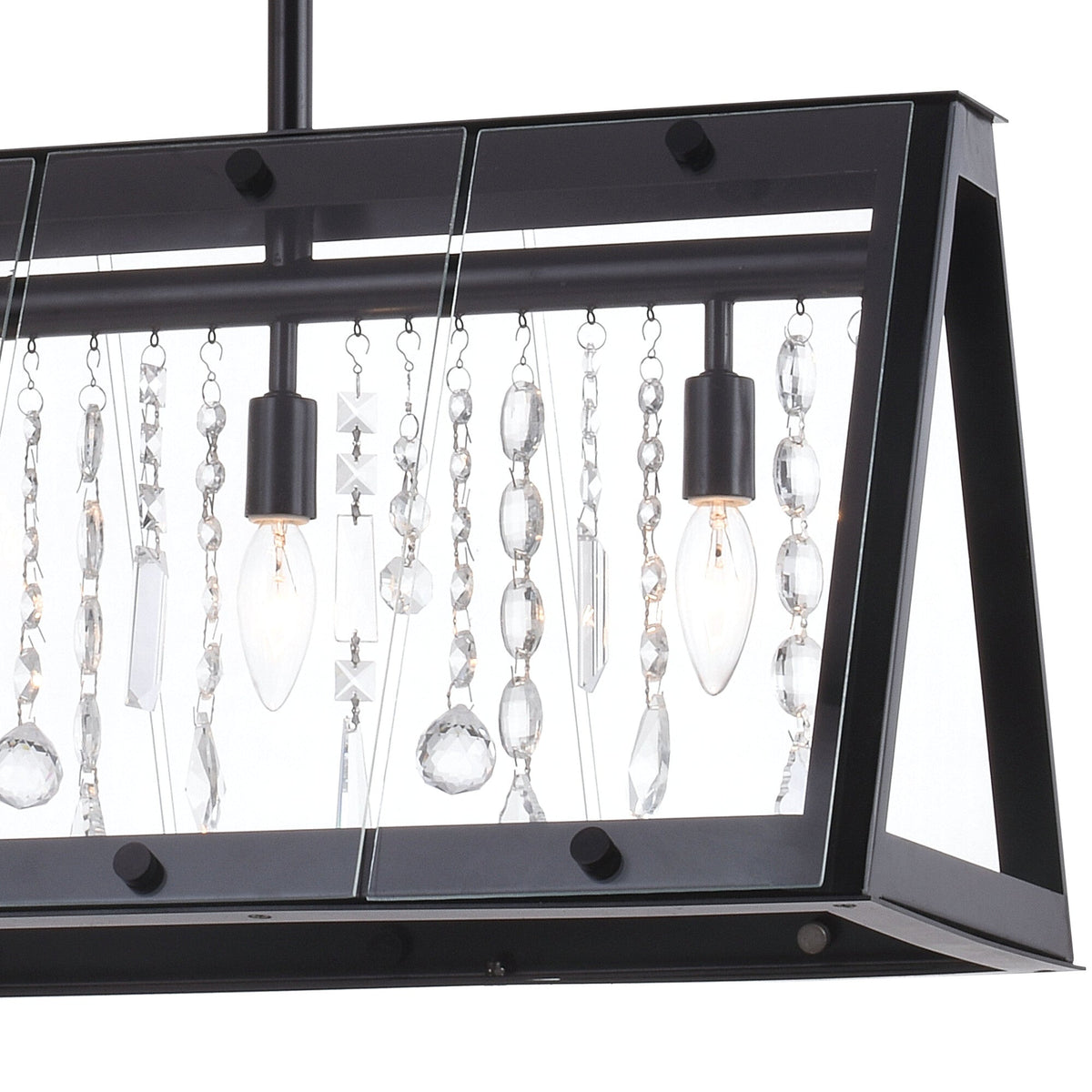 Tremont 36.5 in. W 5 Light Linear Chandelier Matte Black - Orvon Lighting