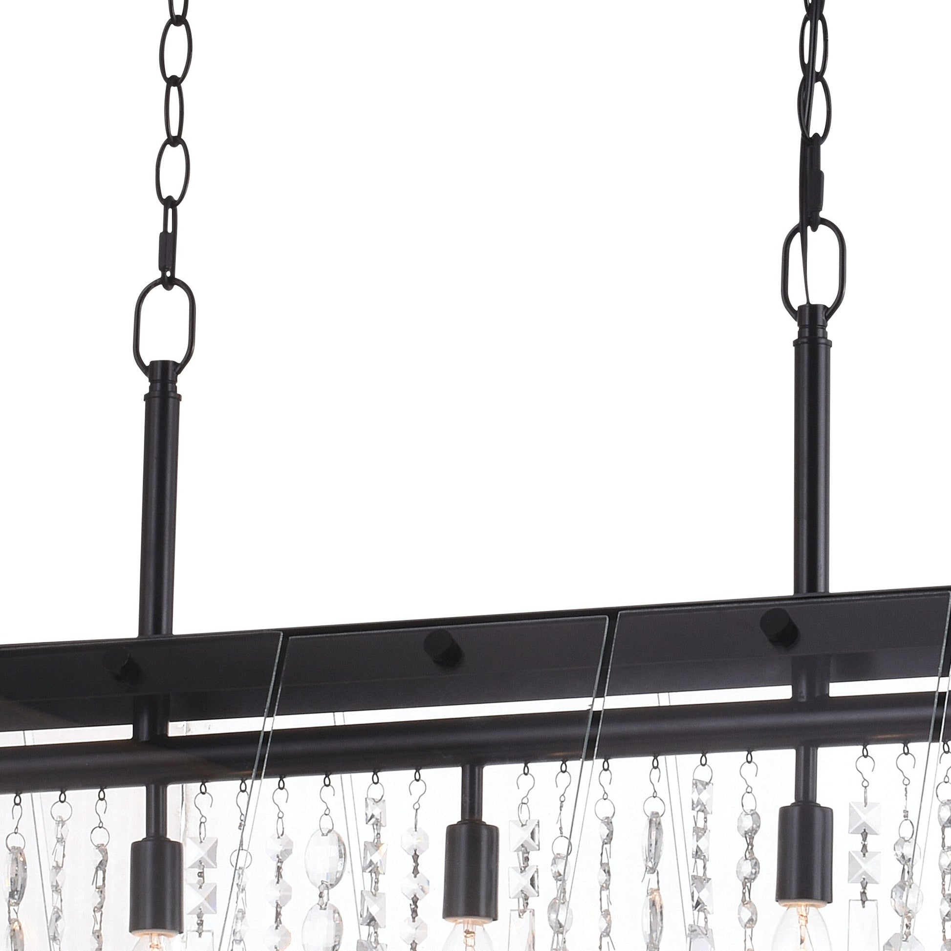 Tremont 36.5 in. W 5 Light Linear Chandelier Matte Black - Orvon Lighting