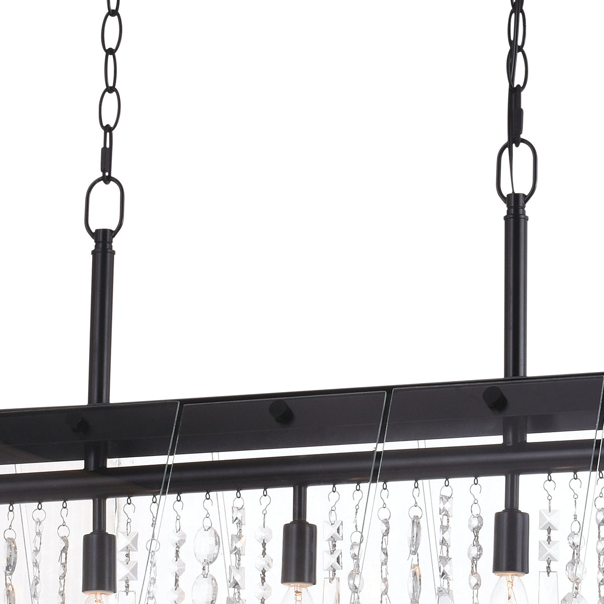 Tremont 36.5 in. W 5 Light Linear Chandelier Matte Black - Orvon Lighting