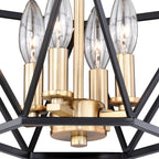 Turin 14.5 - in Semi Flush Ceiling Light Noble Bronze and Natural Brass - Orvon Lighting