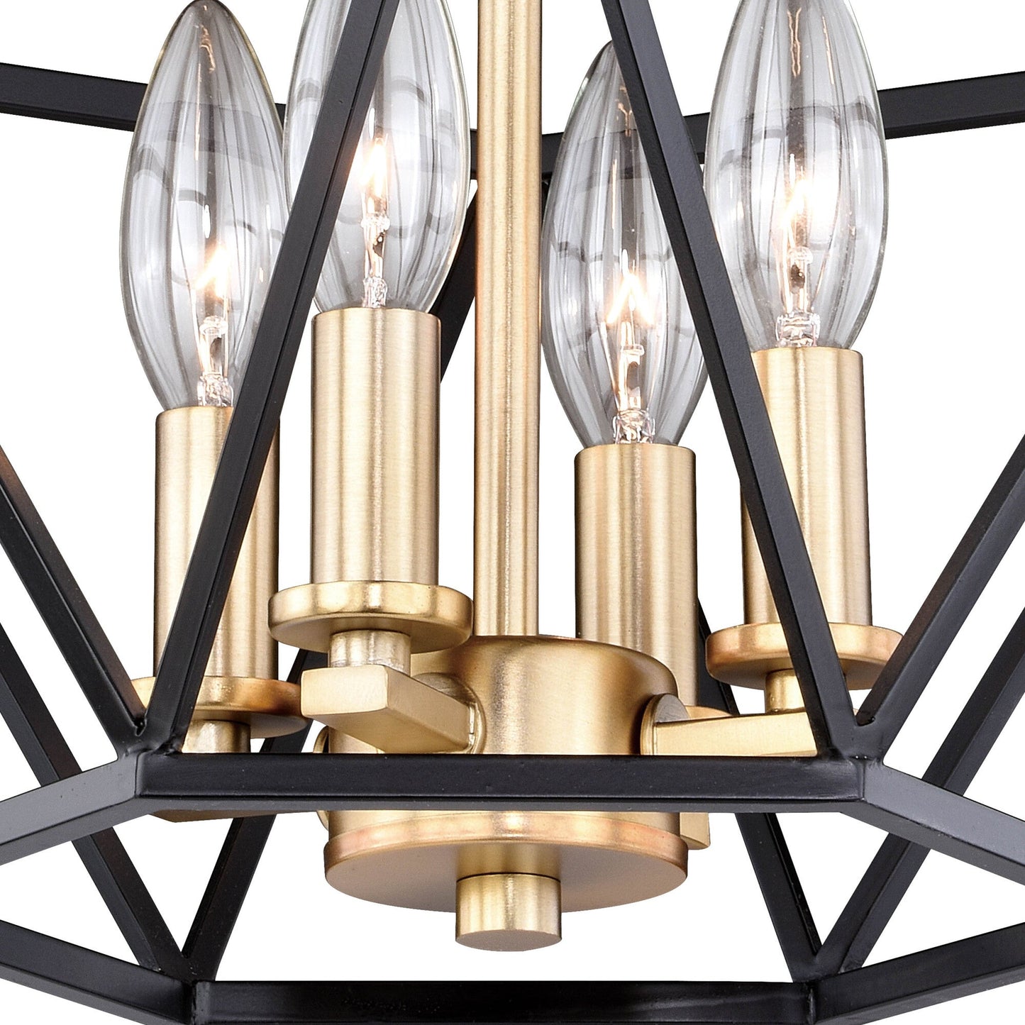 Turin 14.5 - in Semi Flush Ceiling Light Noble Bronze and Natural Brass - Orvon Lighting