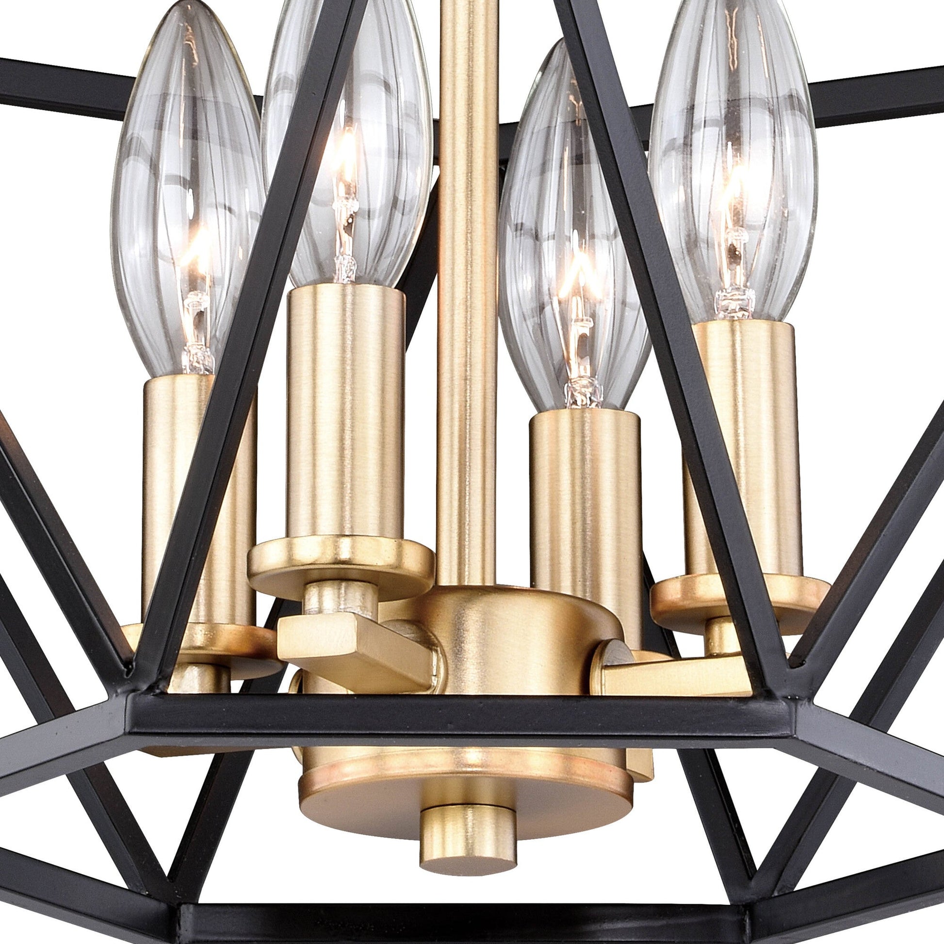 Turin 14.5 - in Semi Flush Ceiling Light Noble Bronze and Natural Brass - Orvon Lighting