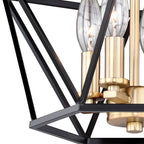Turin 14.5 - in Semi Flush Ceiling Light Noble Bronze and Natural Brass - Orvon Lighting
