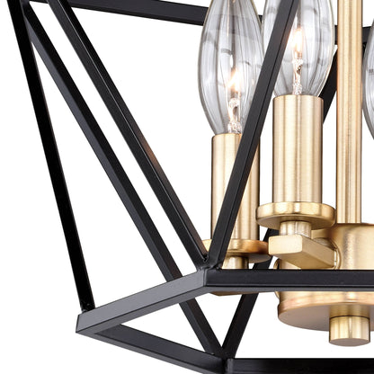 Turin 14.5 - in Semi Flush Ceiling Light Noble Bronze and Natural Brass - Orvon Lighting