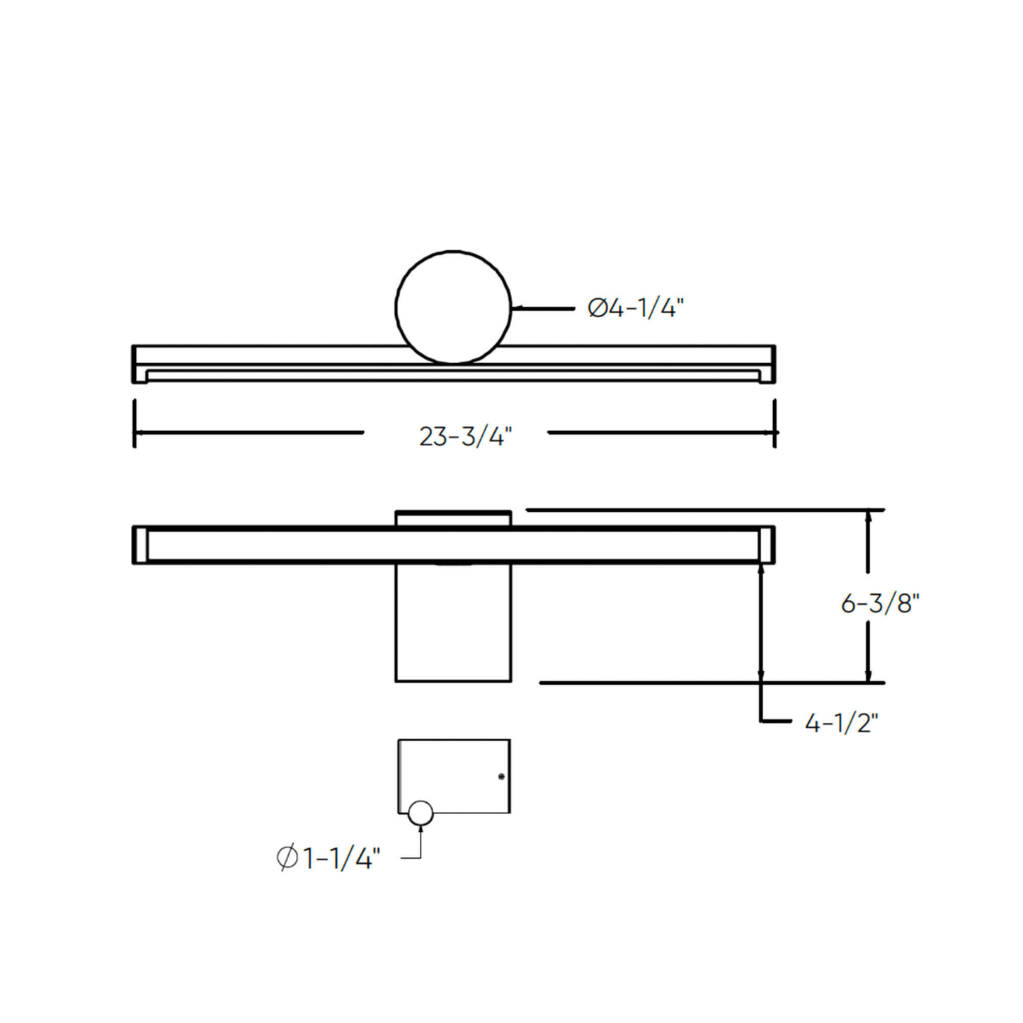 Two - toned Vanity Wall Light - Orvon Lighting