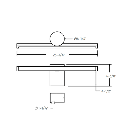 Two - toned Vanity Wall Light - Orvon Lighting