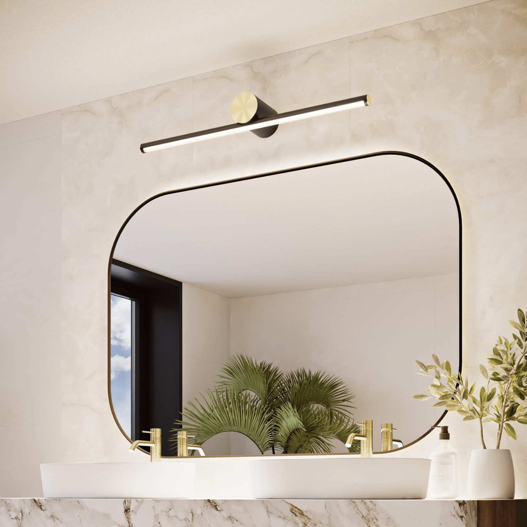 Two - toned Vanity Wall Light - Orvon Lighting
