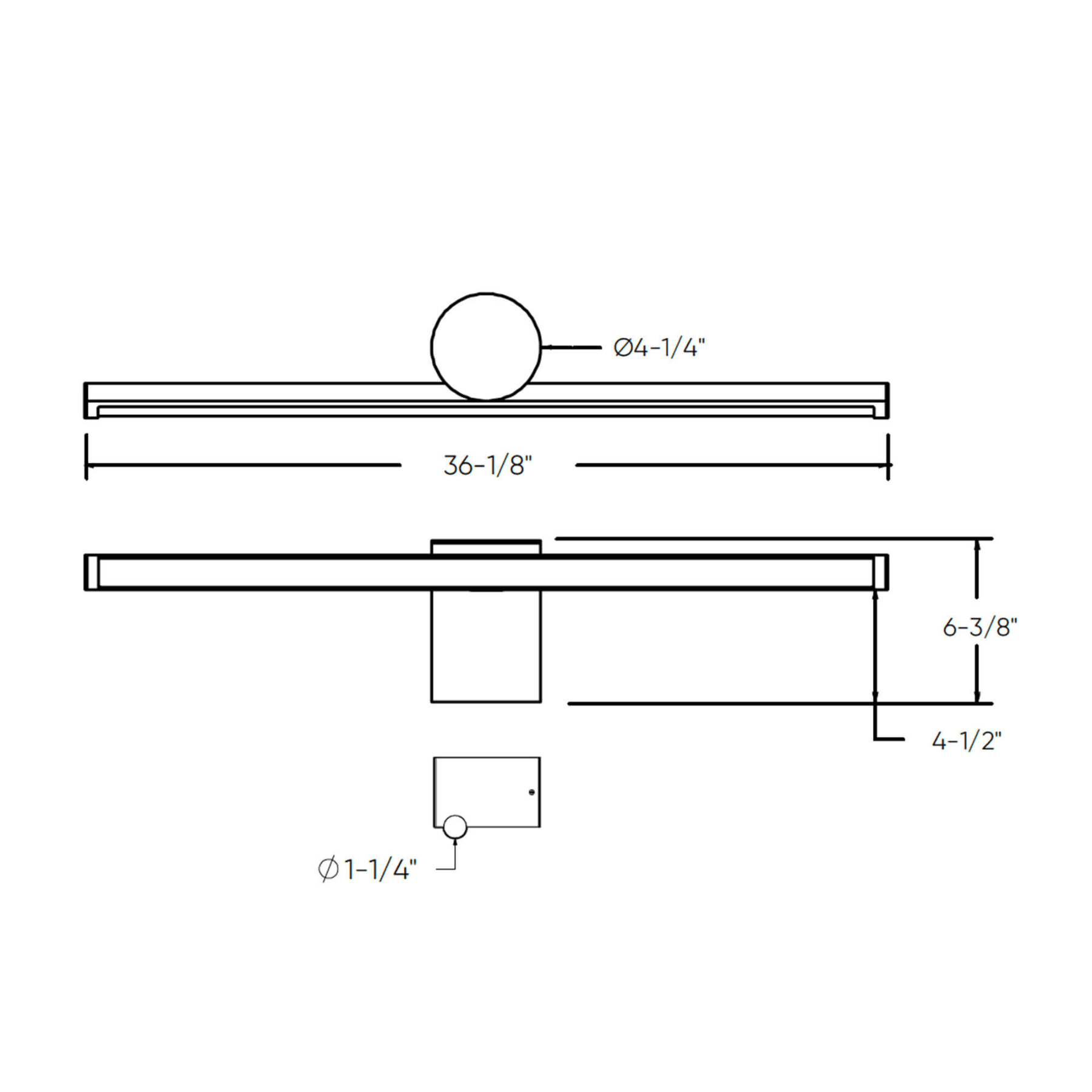 Two - toned Vanity Wall Light - Orvon Lighting