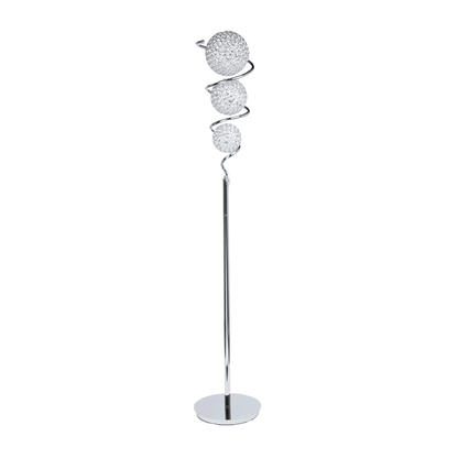 Vertical Crystal Sphere Floor Lamp 3 Light - Orvon Lighting