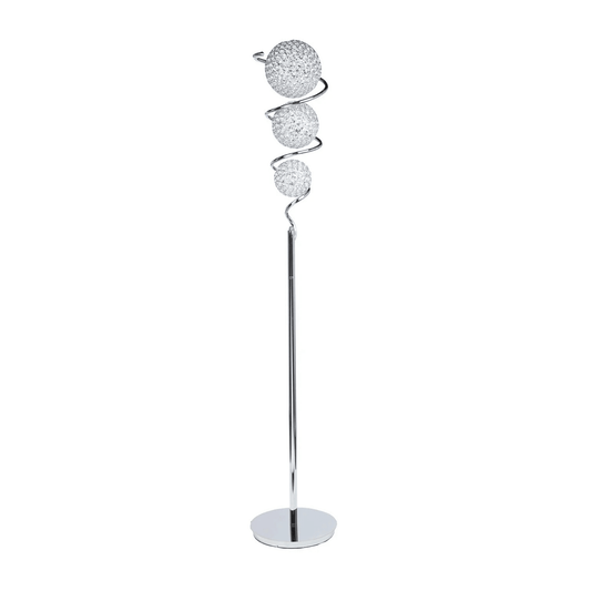 Vertical Crystal Sphere Floor Lamp 3 Light - Orvon Lighting