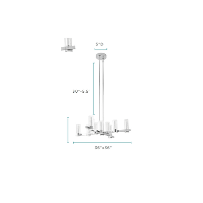 Victory 12 Light Chandelier - Orvon Lighting