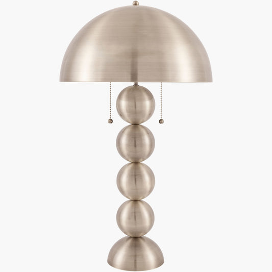 Surya Vellon 15" L × 15" W × 27" H Accent Table Lamp – Nickel