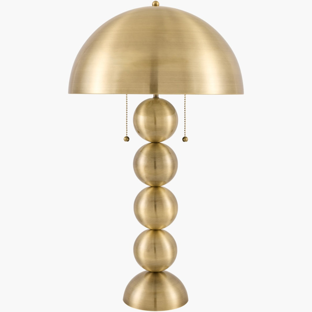 Surya Vellon 15" L × 15" W × 27" H Accent Table Lamp – Brass