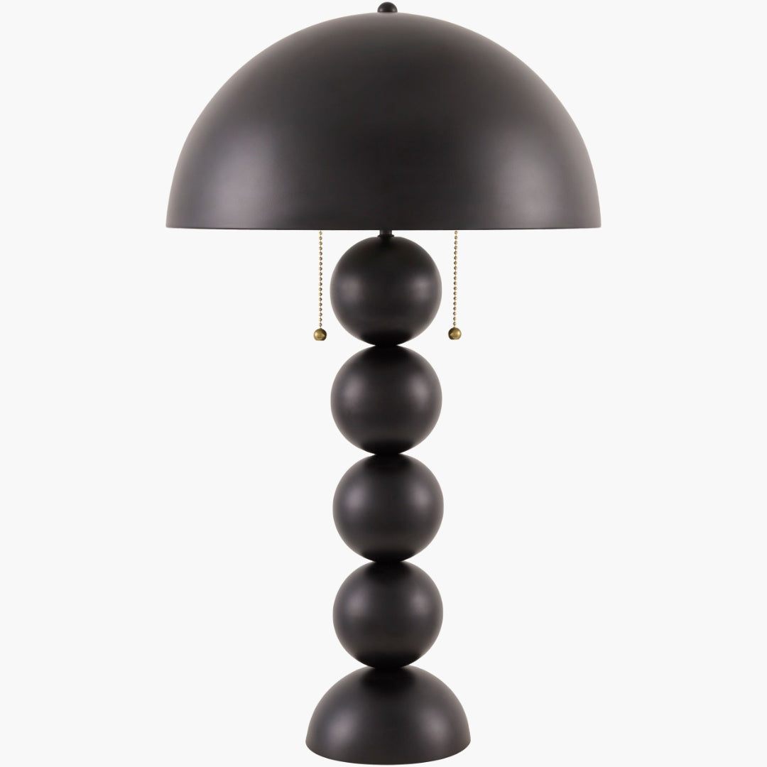 Surya Vellon 15" L × 15" W × 27" H Accent Table Lamp – Black