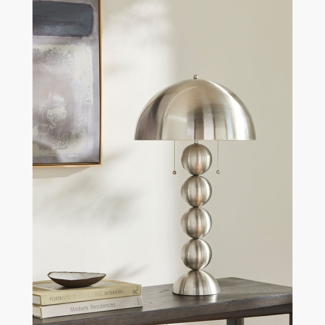 Surya Vellon 15" L × 15" W × 27" H Accent Table Lamp – Nickel additional view