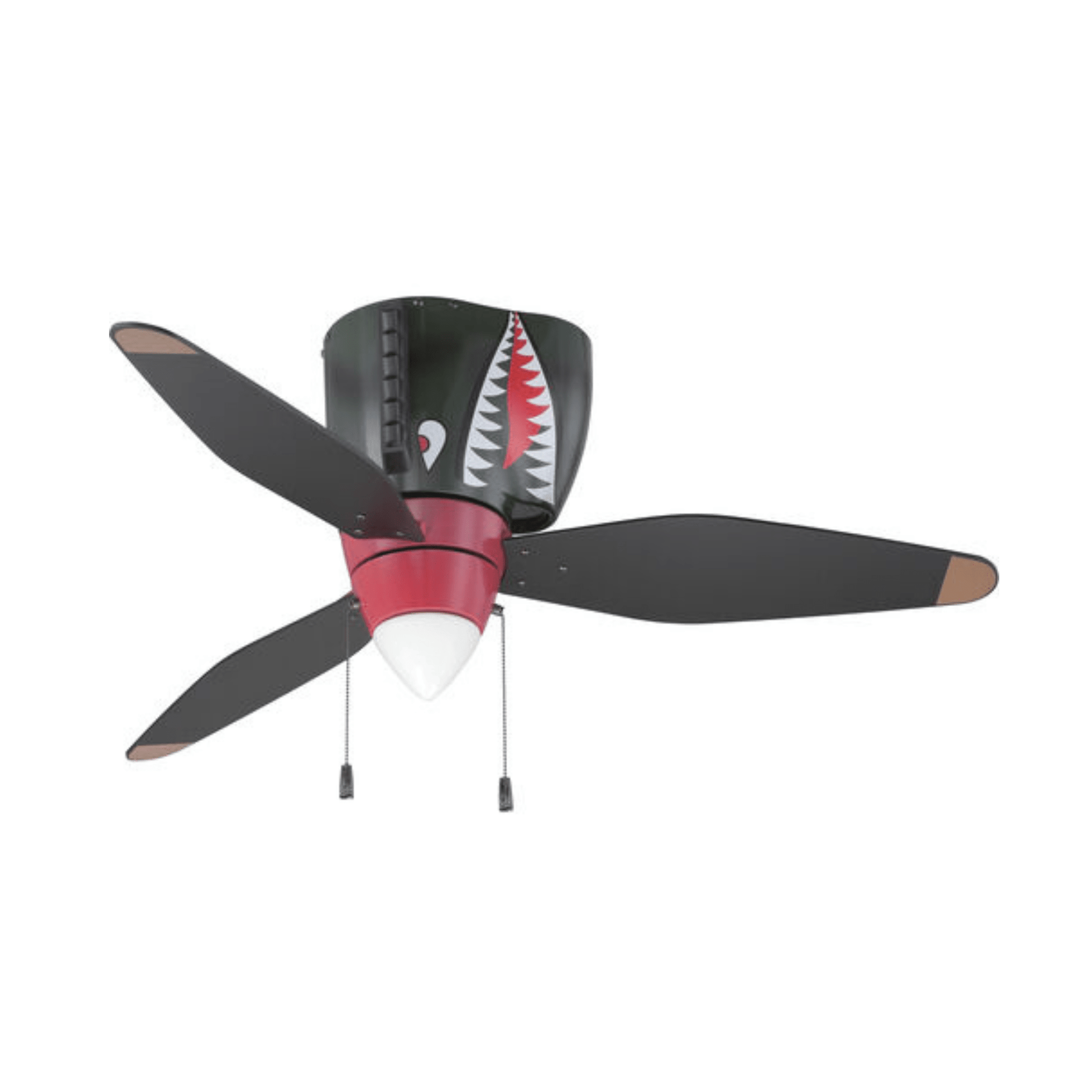 WarPlanes 48 inch WarPlanes Tiger Shark with Tiger Shark Blades Ceiling Fan - Orvon Lighting