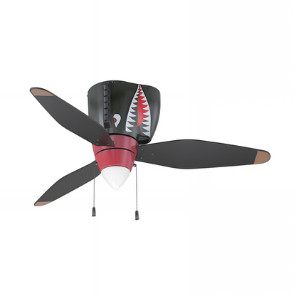 WarPlanes 48 inch WarPlanes Tiger Shark with Tiger Shark Blades Ceiling Fan