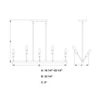 Warwick 32.25 - in. W 10 Light Linear Chandelier Natural Brass - Orvon Lighting