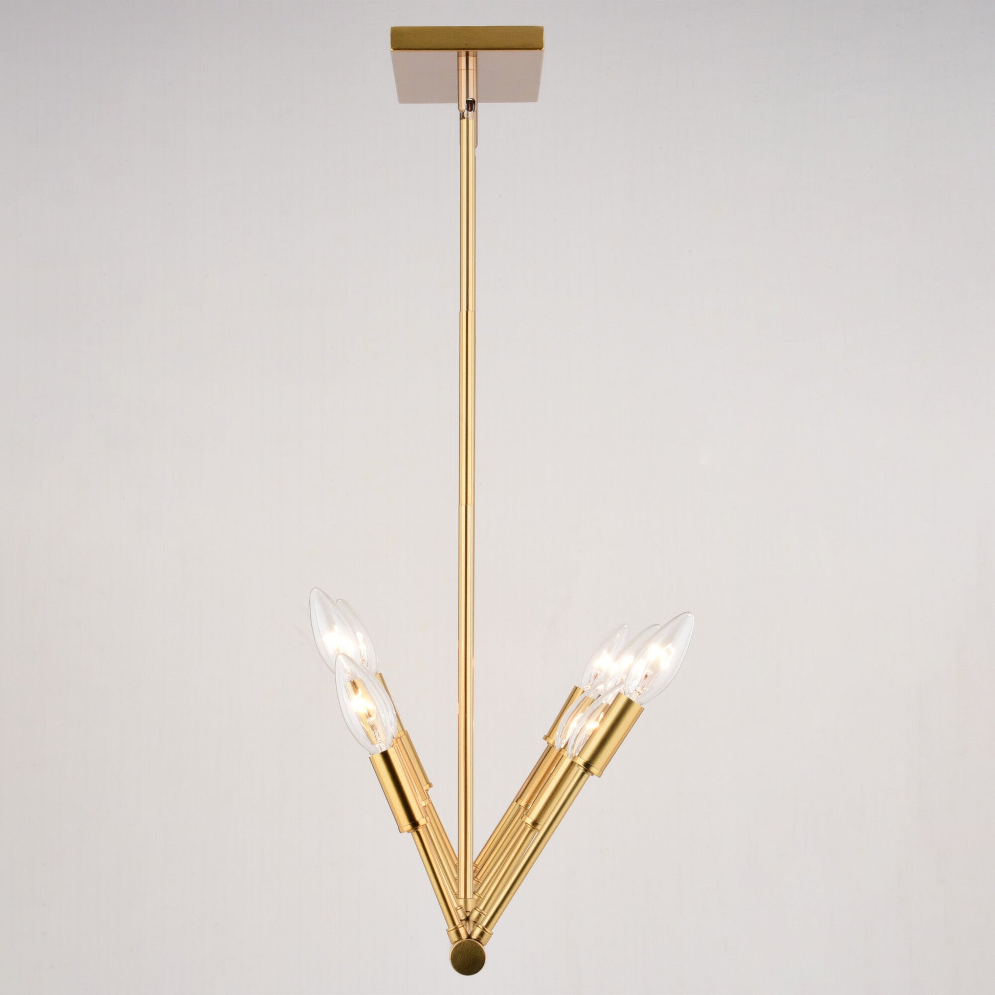 Warwick 32.25 - in. W 10 Light Linear Chandelier Natural Brass - Orvon Lighting