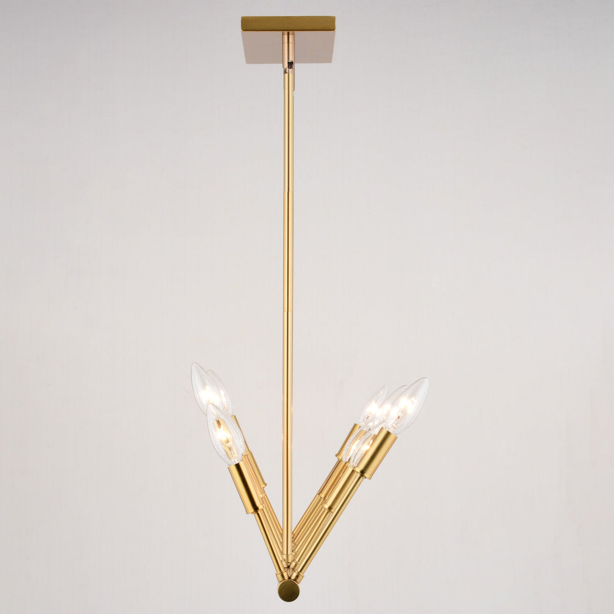Warwick 32.25 - in. W 10 Light Linear Chandelier Natural Brass - Orvon Lighting