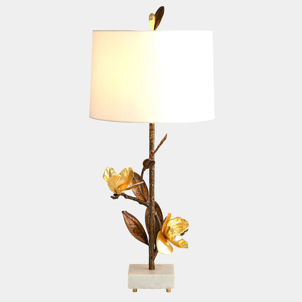 Global Views Magnolia Flower Table Lamp – Left detail view