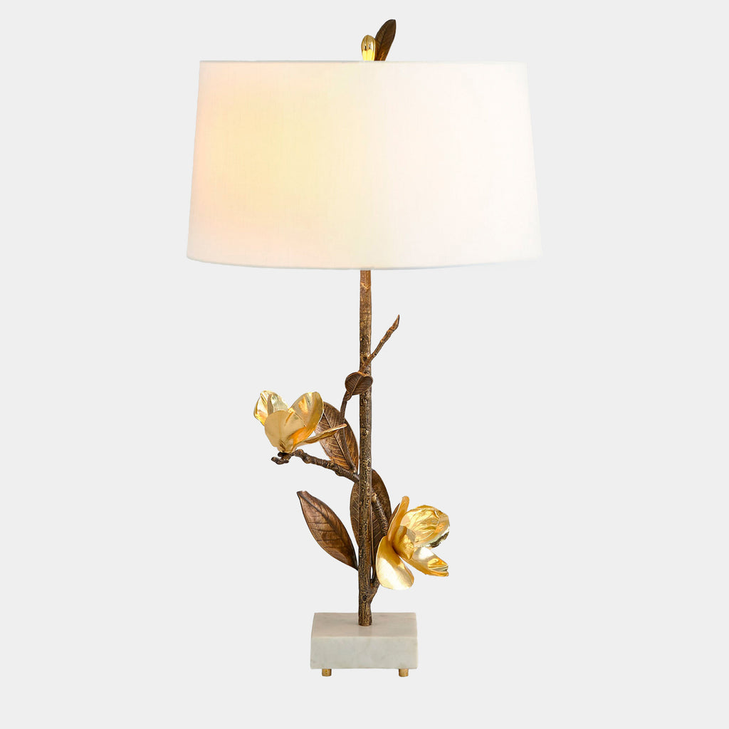 Global Views Magnolia Flower Table Lamp – Left detail view