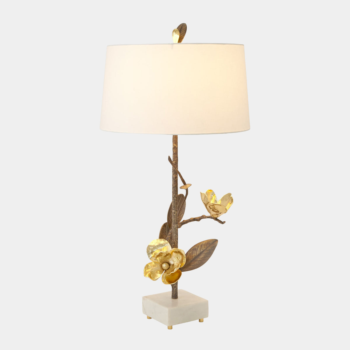 Global Views Magnolia Flower Table Lamp – Right detail view