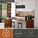 Wicker Park 8L Linear Chandelier Warm Pewter - Orvon Lighting