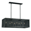 Wicker Park 8L Linear Chandelier Warm Pewter - Orvon Lighting