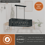 Wicker Park 8L Linear Chandelier Warm Pewter - Orvon Lighting