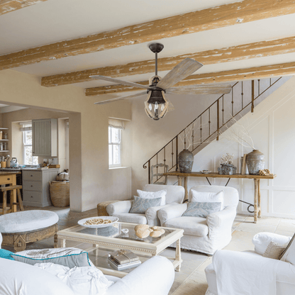 Winton 56 inch Aged Bronze Brushed with Weathered Pine Blades Ceiling Fan - Orvon Lighting
