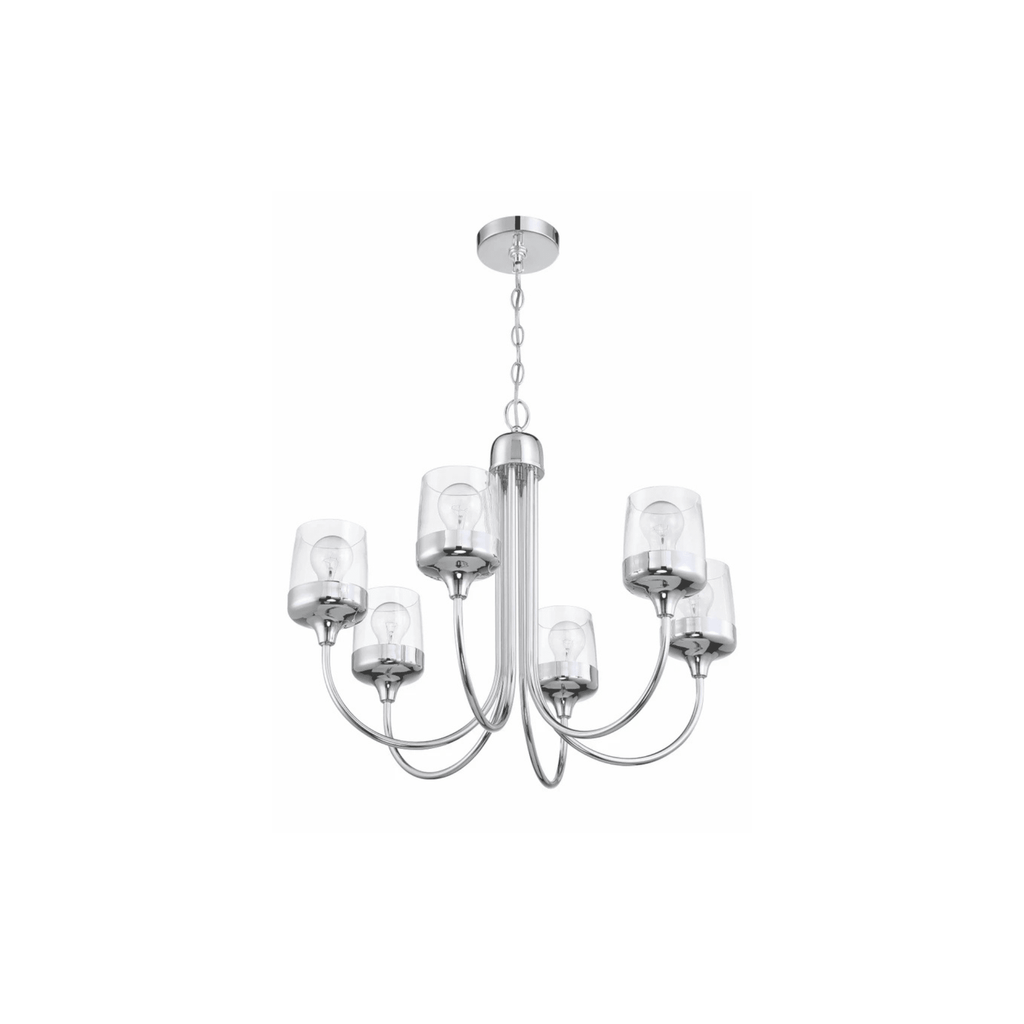 Wrenn 6 Light 25.98 inch Chandelier Ceiling Light - Orvon Lighting