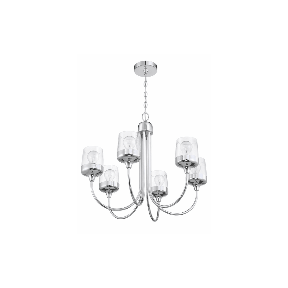 Wrenn 6 Light 25.98 inch Chandelier Ceiling Light - Orvon Lighting