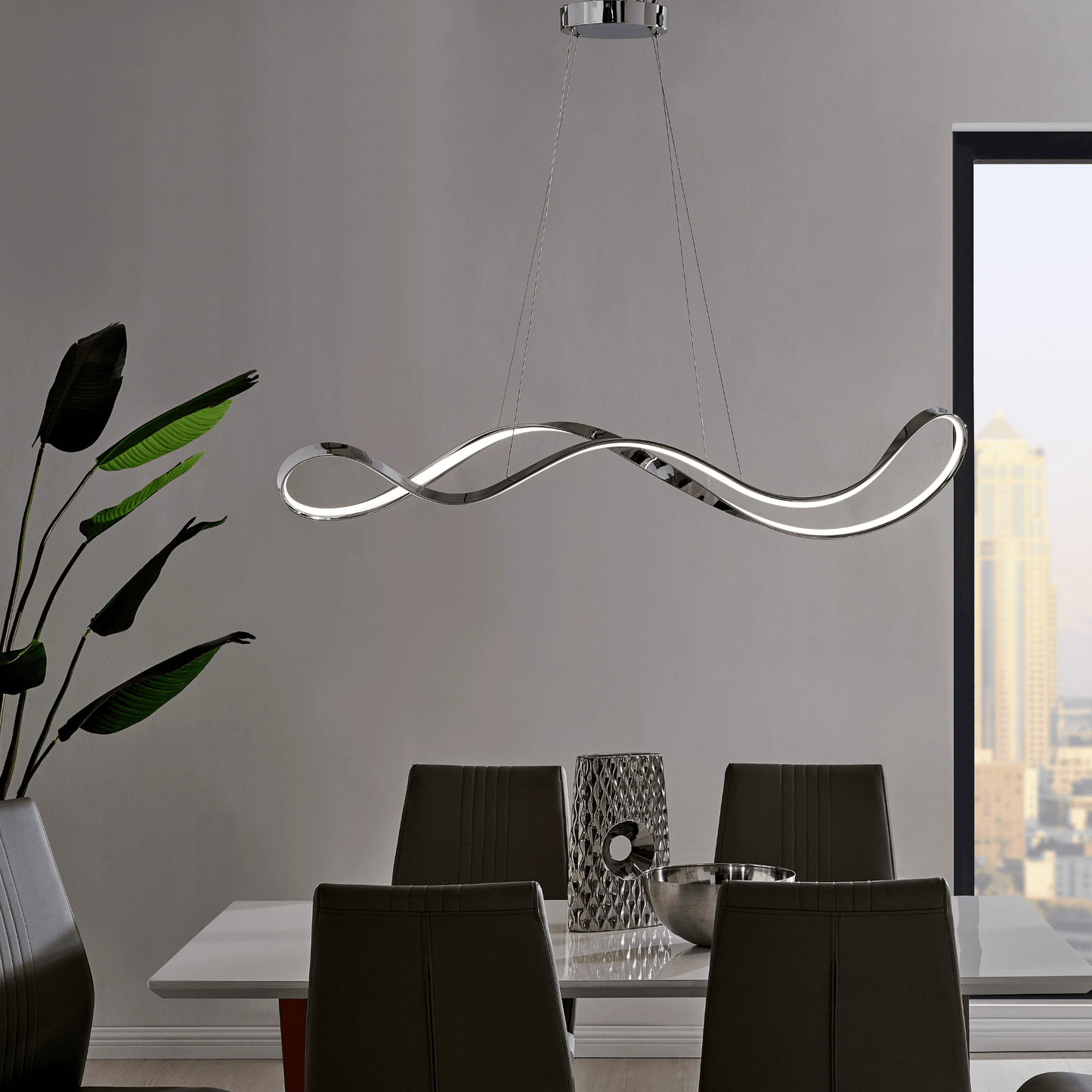 Xiamen LED Adjustable Chandelier Chrome - Orvon Lighting